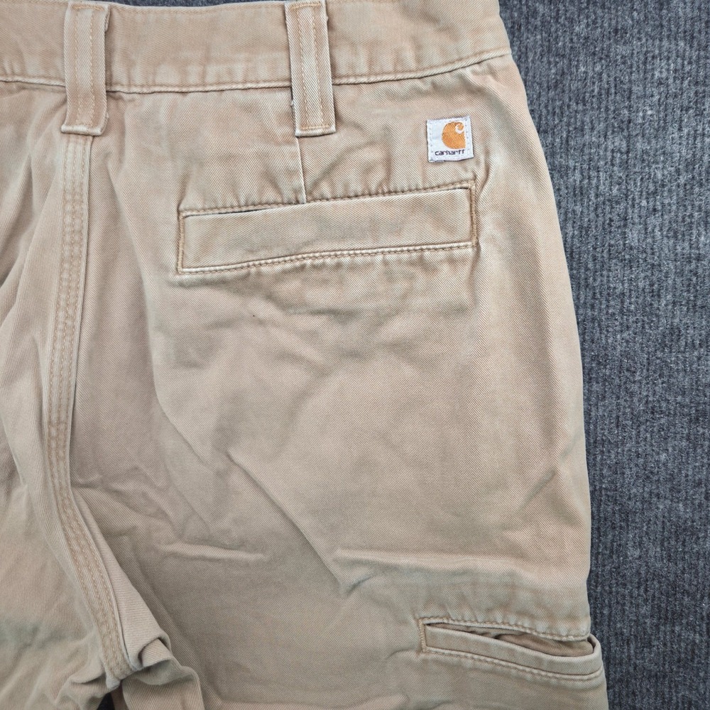 Carhartt Men 32x30 Tan Cotton Relaxed Fit Straight Leg Utility Work Pants 100095